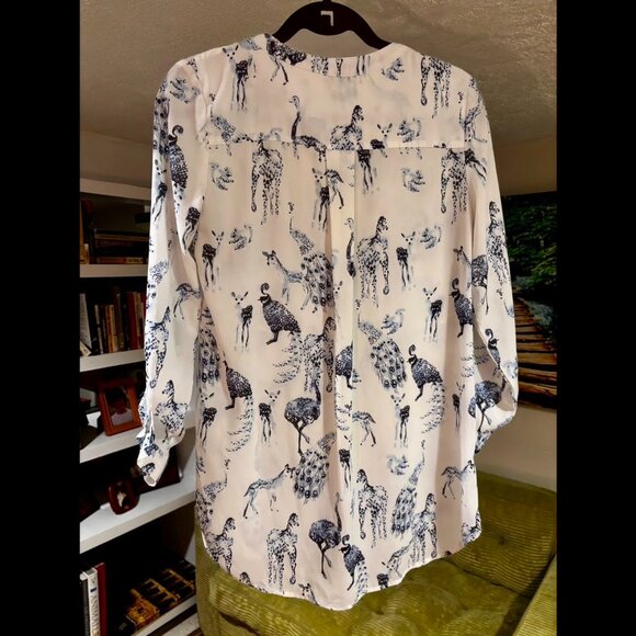 ANTHROPOLOGIE - XL - Maeve Fauna Animal Print Long Sleeve Tunic - Picture 6 of 6